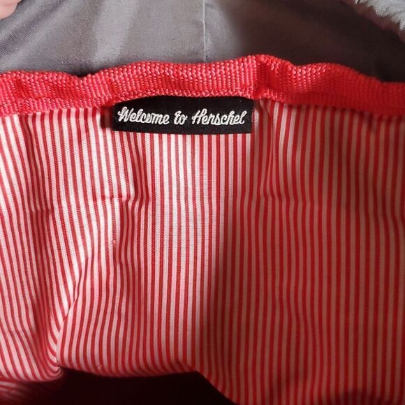 Herschel Supply Company | Iona Backpack Raven Crosshatch Grey & Black Red Inside - Picture 11 of 15